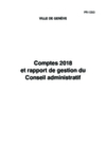 Comptes 2018 de la Ville de Genève
