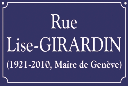 Plaque rue - Lise Girardin