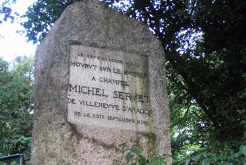 Stelle en hommage à Michel Servet à Champel