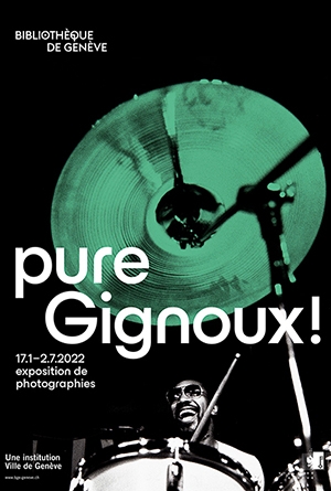 Affiche de l'exposition "Pure Gignoux!" à la Bibliothèque de Genève