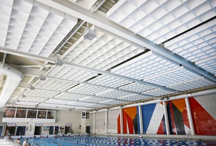 Faux plafond de la piscine de Varembé