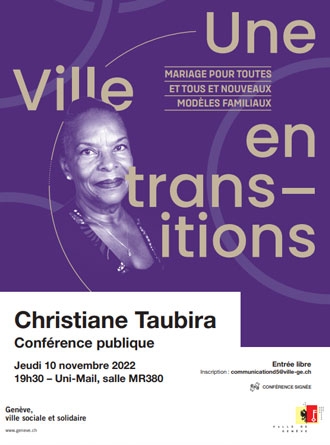 Affiche de la conférence de Mme Taubira