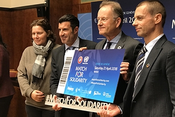 Match pour la solidarité organisé par l’UEFA et par l’ONU à Genève