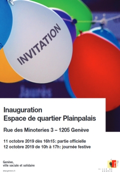 Espace quartier Plainpalais - inauguration