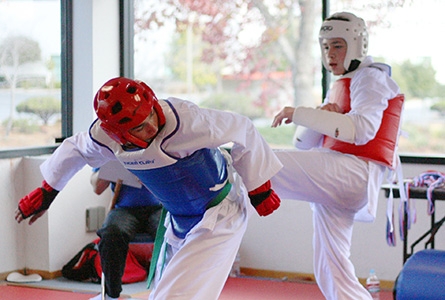 Un entraînement d'arts martiaux dans une salle de sport